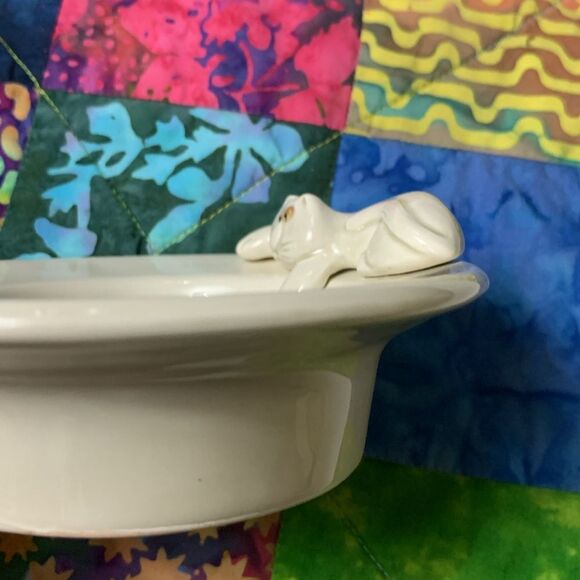 Fitz & Floyd “Cat-Fish” Cat & Fish Sculpture Ceramic Dish Vintage Home Decor - Picture 6 of 8